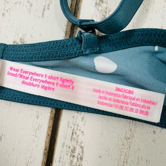 36C VS PINK Wear Everywhere Push Up Bra Polka Dots Dog Pups - Picture 8 of 9